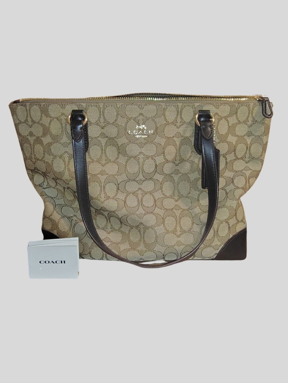 Coach Signature Zip Tote